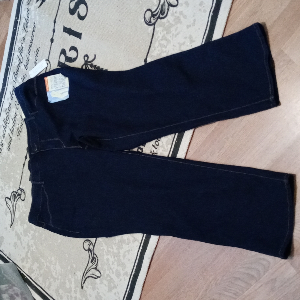 NWT Faded Glory Women's Plus Mid-Rise Straight Stretch Denim Jeans